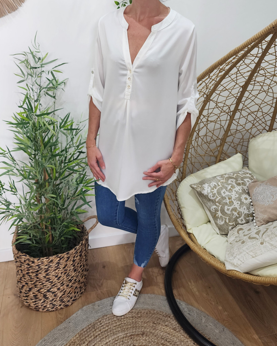 Tunique femme Fiorella-blanc