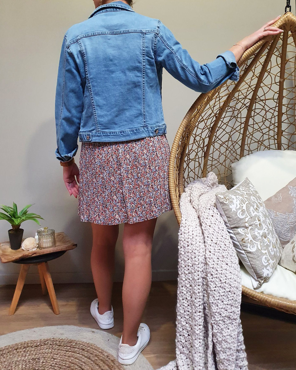 Veste femme en jeans bleu