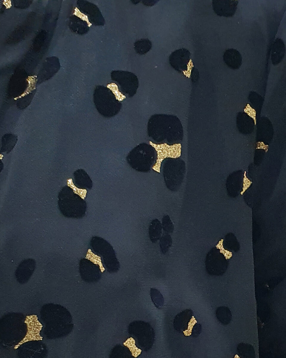 Bombers femme noir motif léopard velour et or