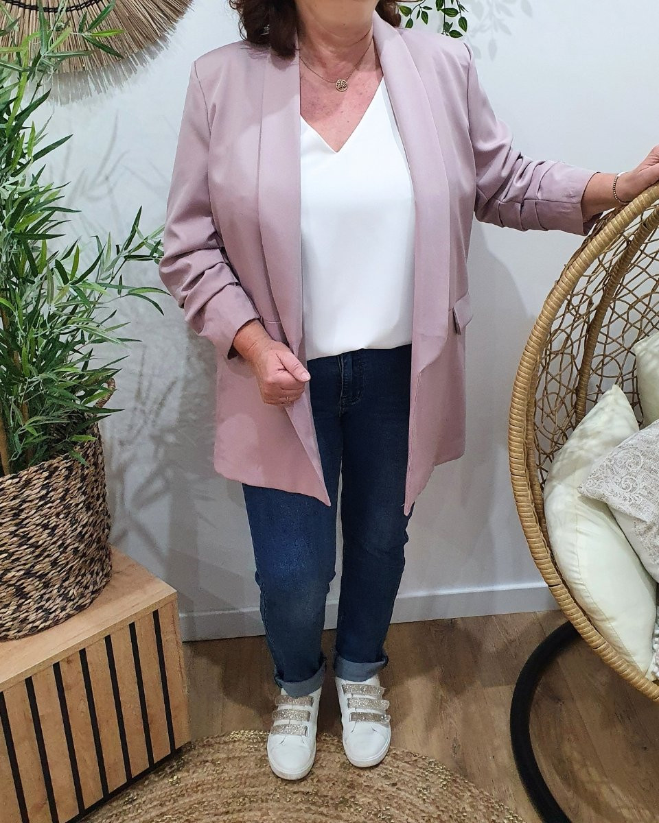 Blazer femme grande taille manches 3/4