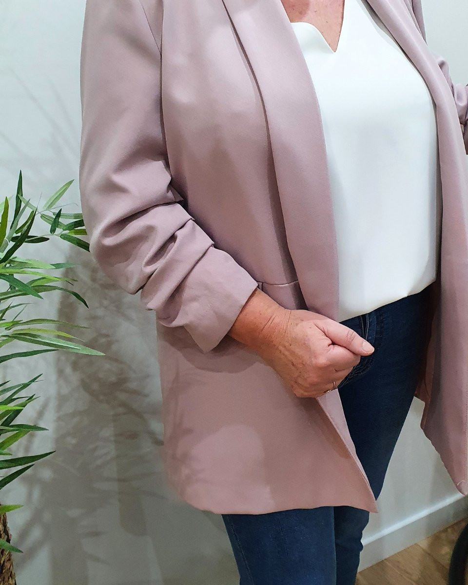 Blazer femme grande taille manches 3/4