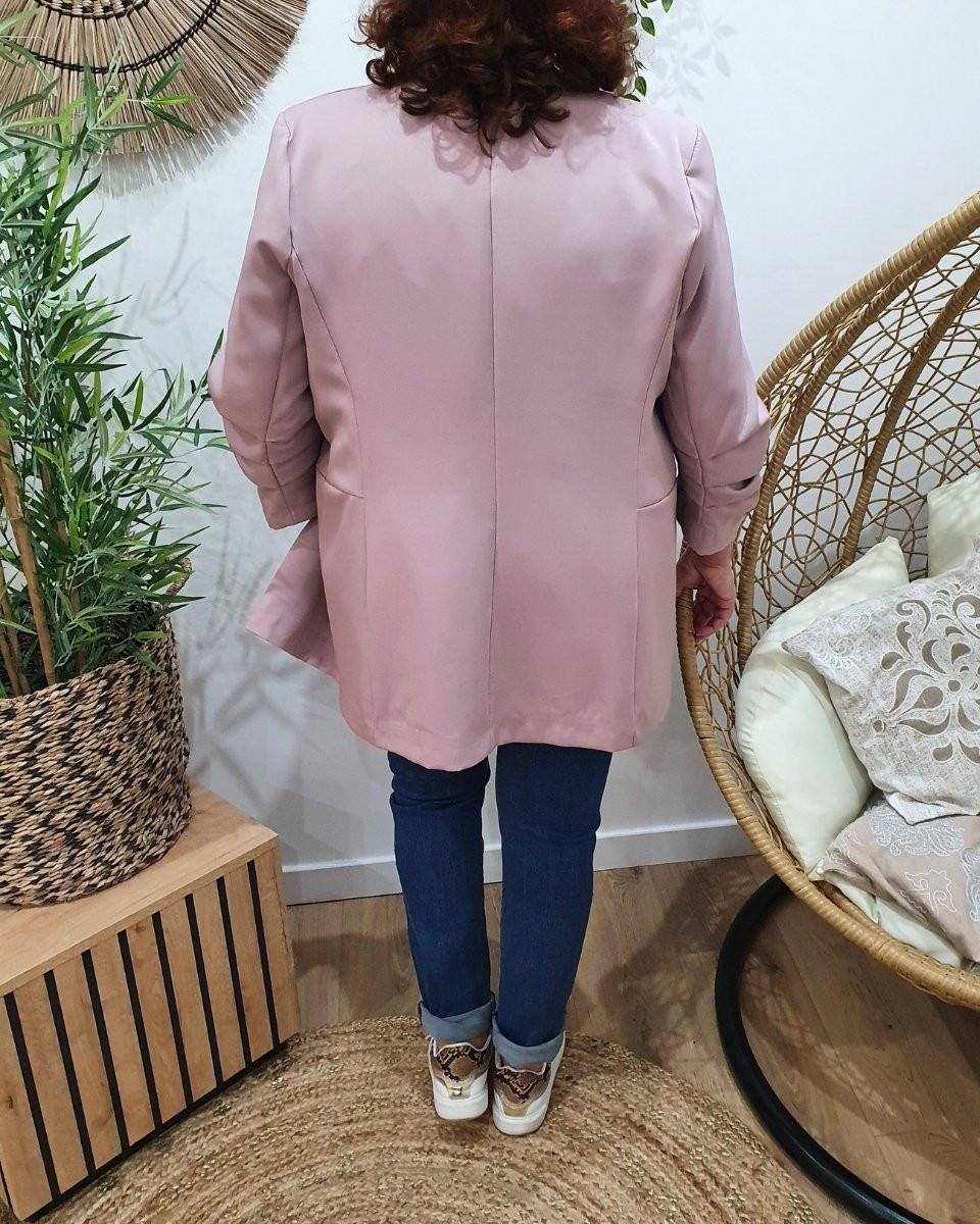 Blazer femme grande taille manches 3/4
