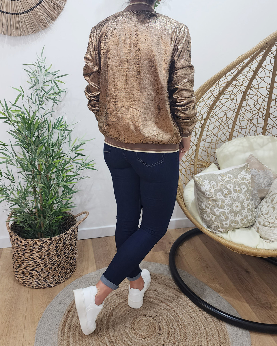 Bombers femme cuivré
