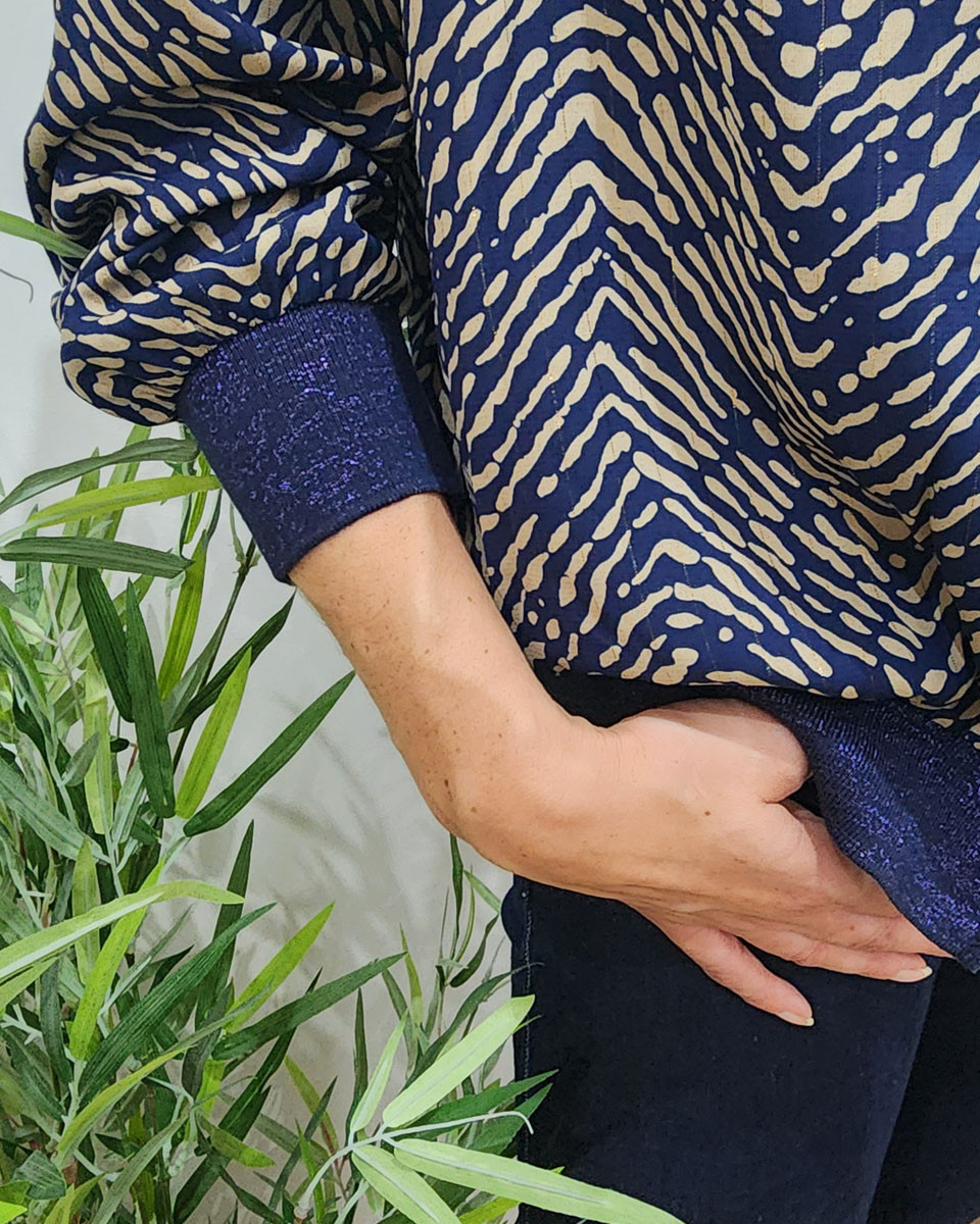 Bombers femme marine et taupe Caroline