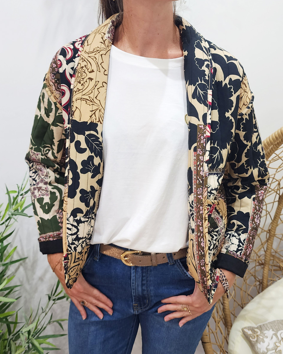 Veste femme matelassée avec poches