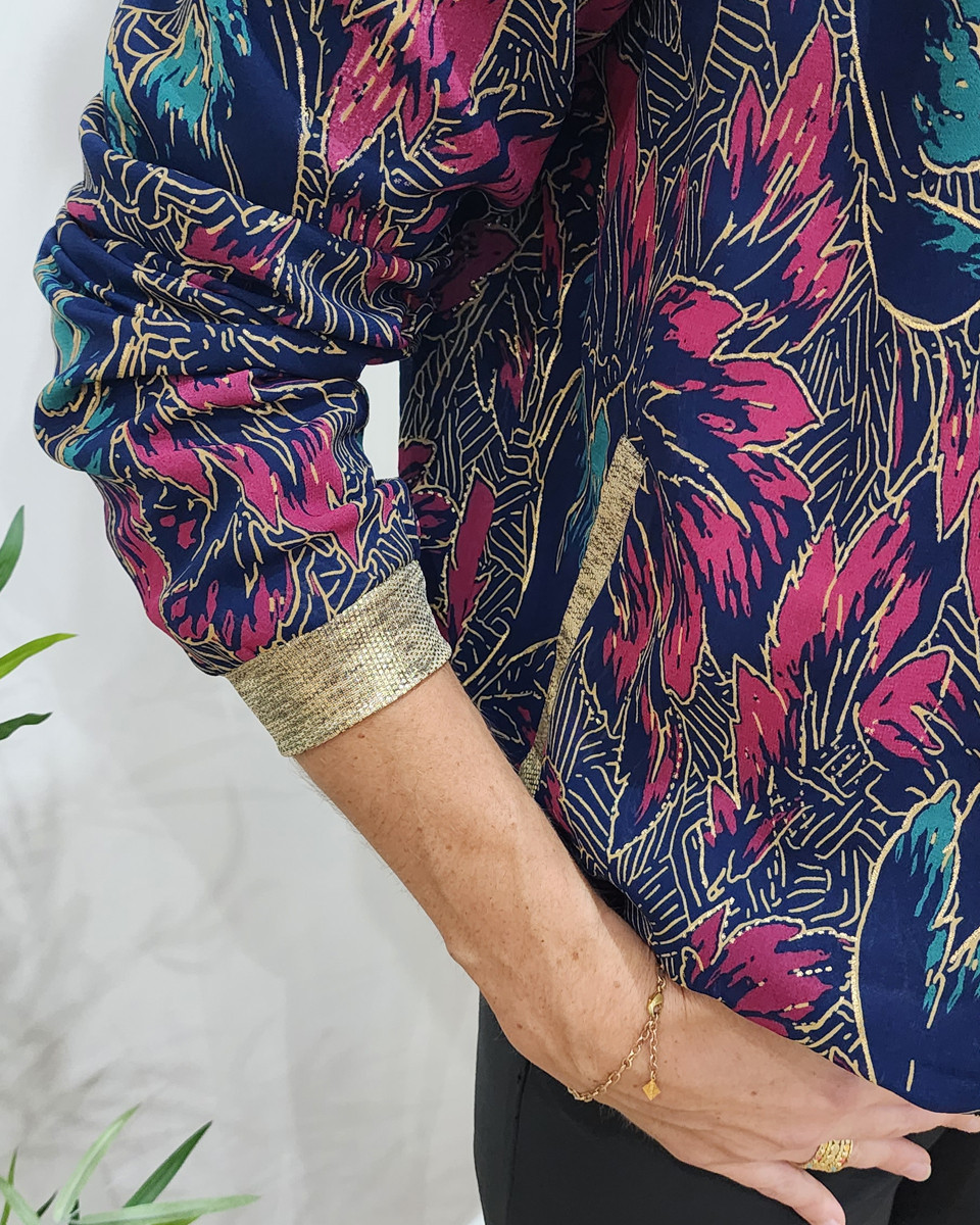 Bombers femme fuchsia vert doré Palmira