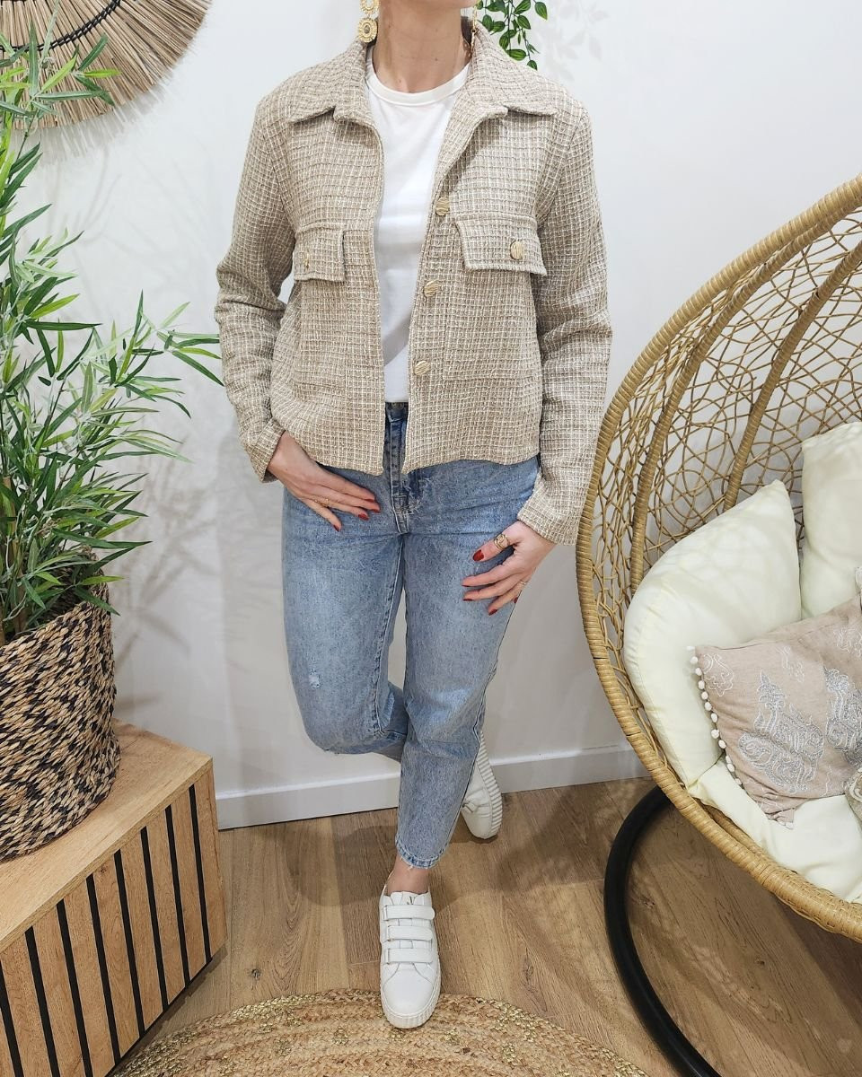 Veste femme beige Vanna