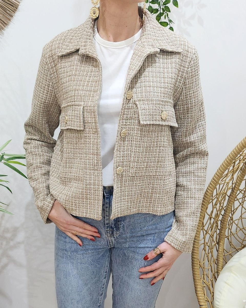 Veste femme beige Vanna