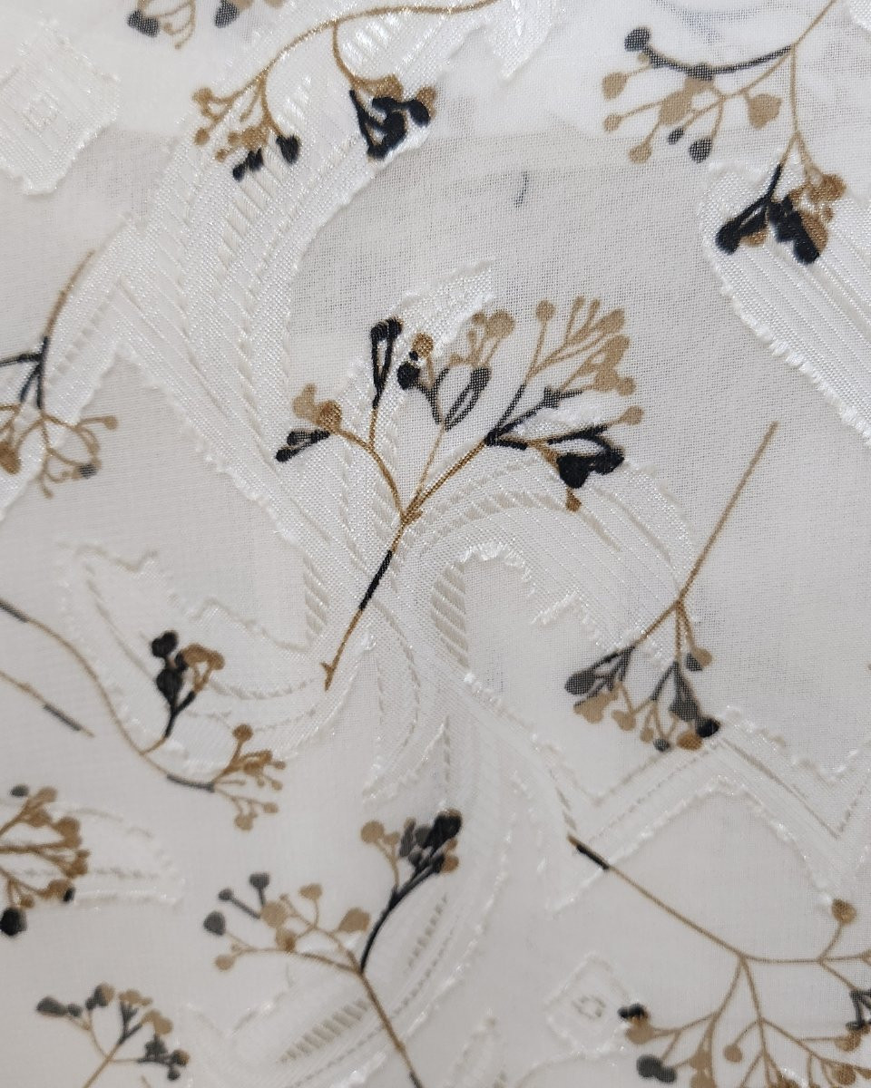 Bombers femme écru fleurs camel et noires Milie