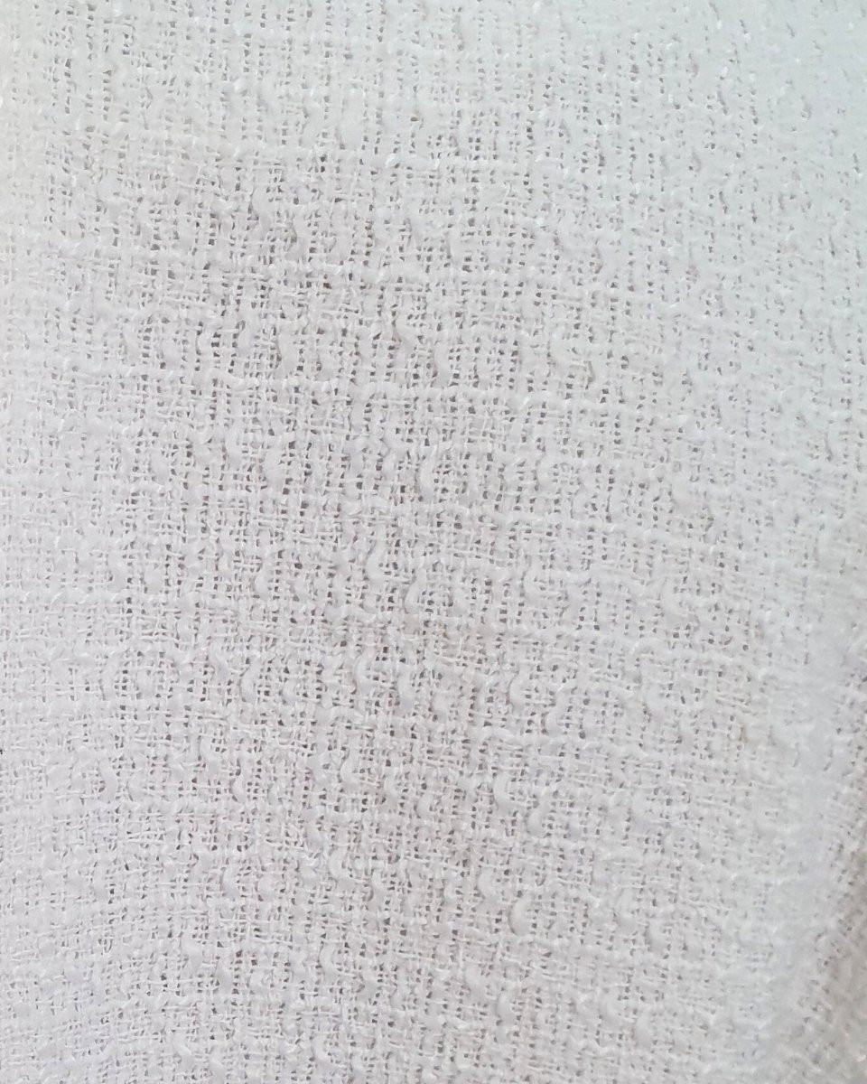 Veste femme courte blanche boutons strass