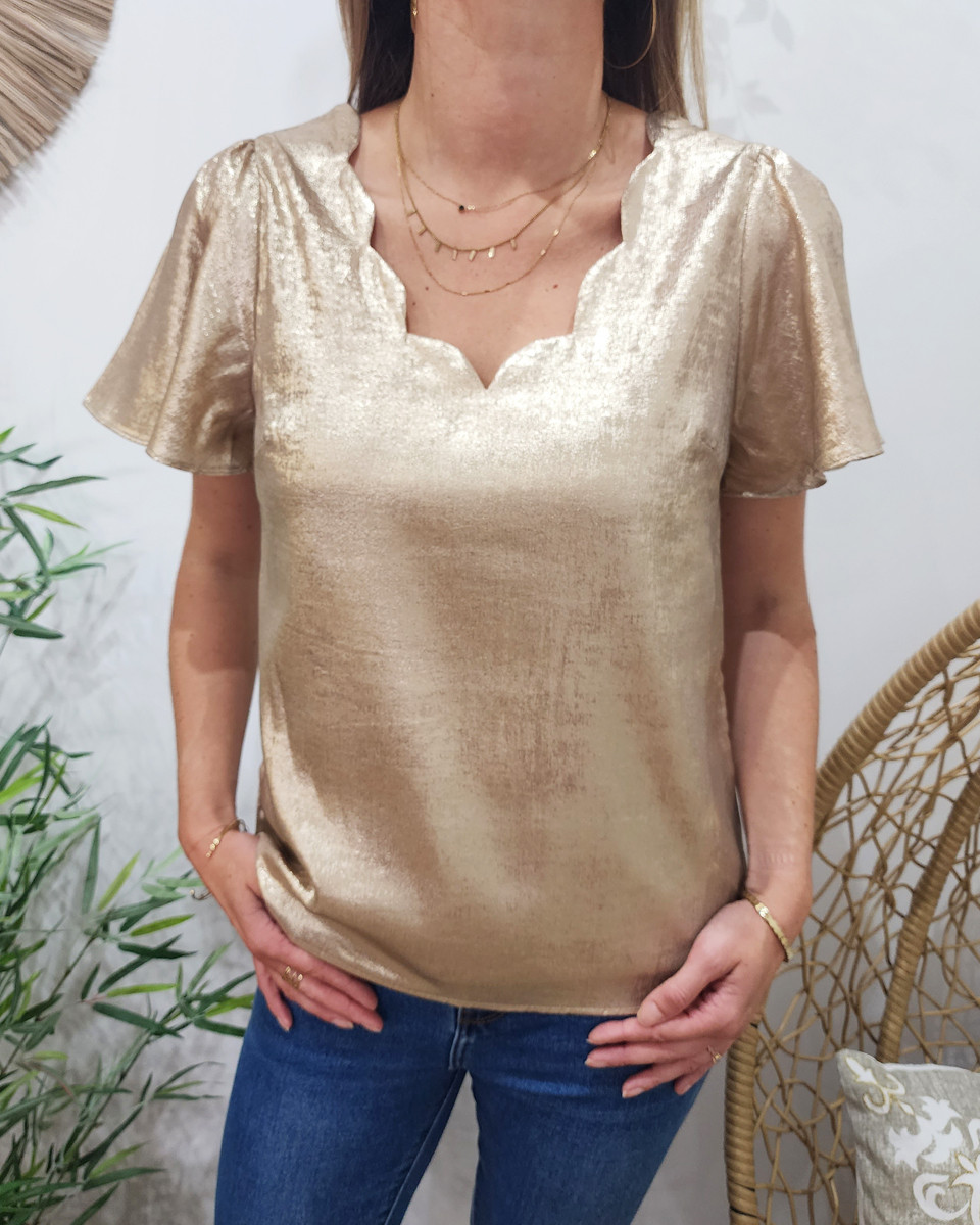 Blouse best sale dorée femme
