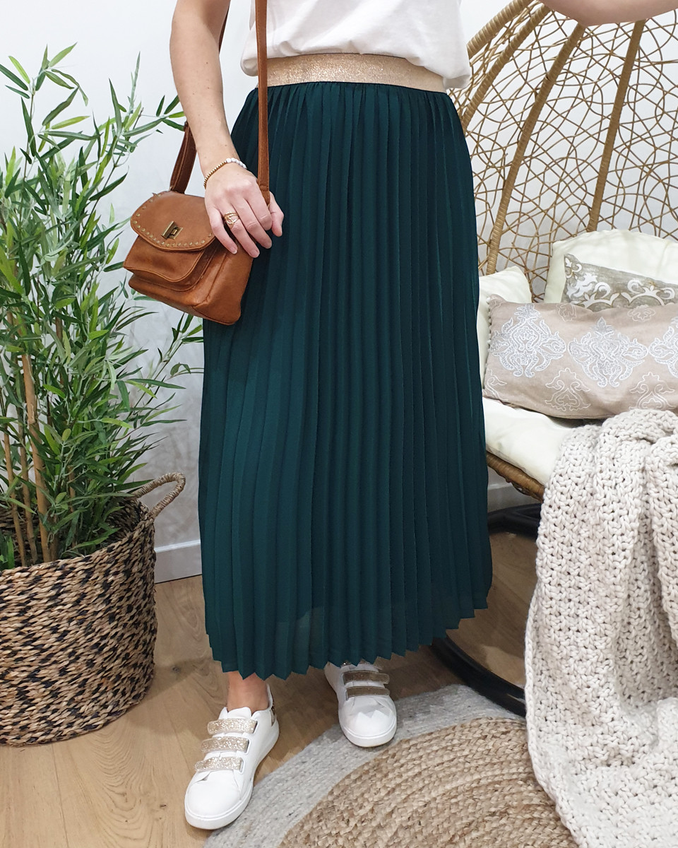 Jupe plissée taille élastique store
