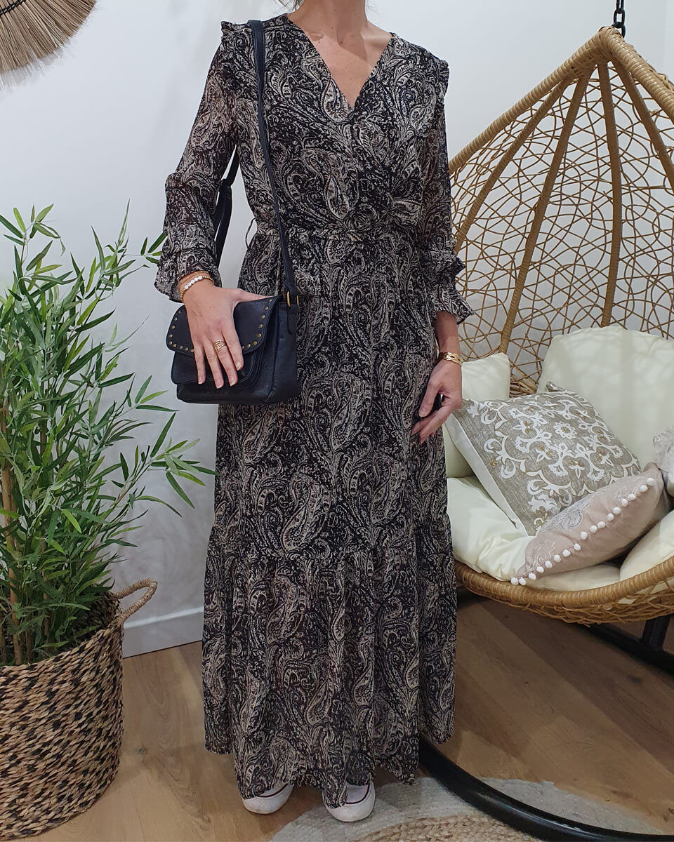 Robe longue imprimé cachemire top