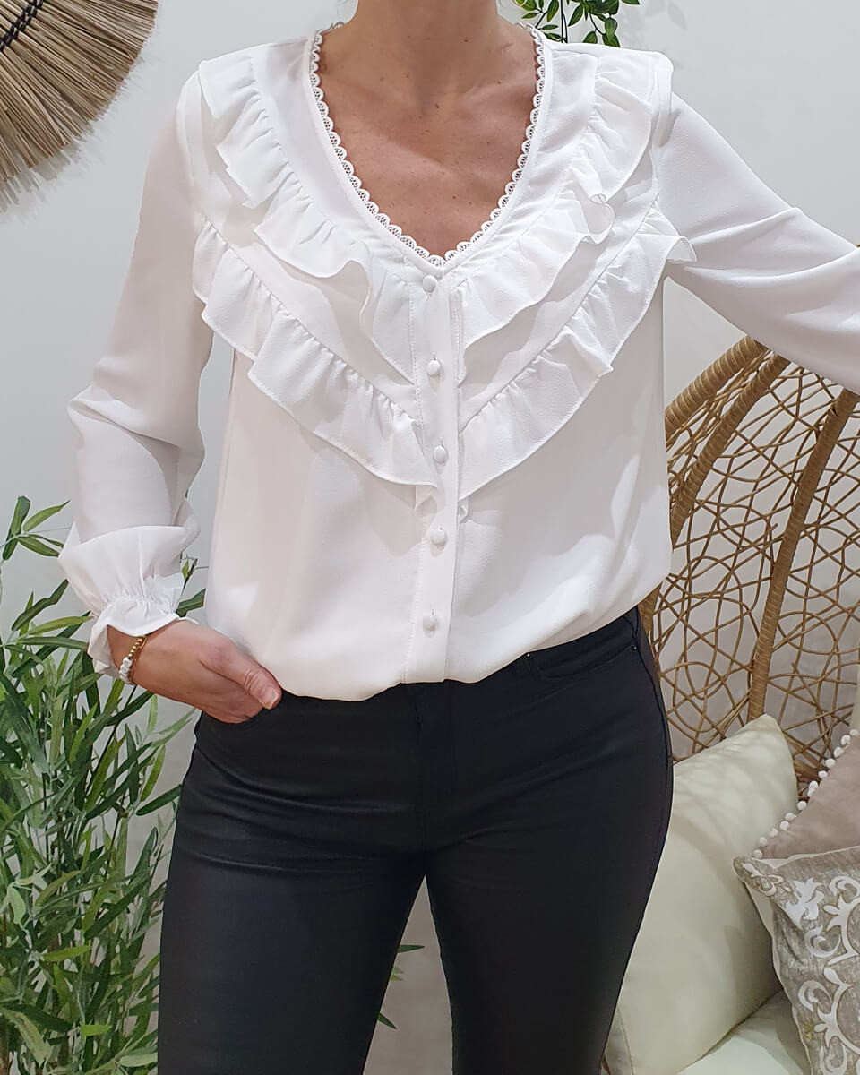 Col jabot sale femme