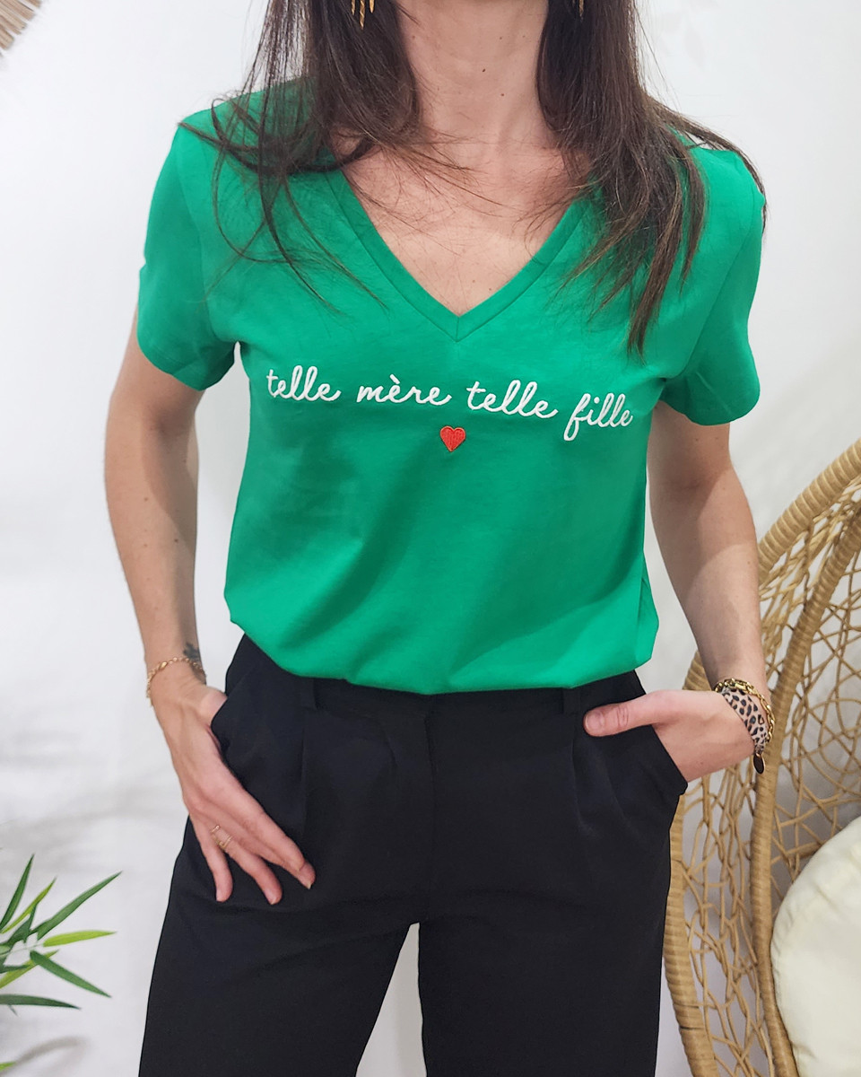 T shirt vert fille shop