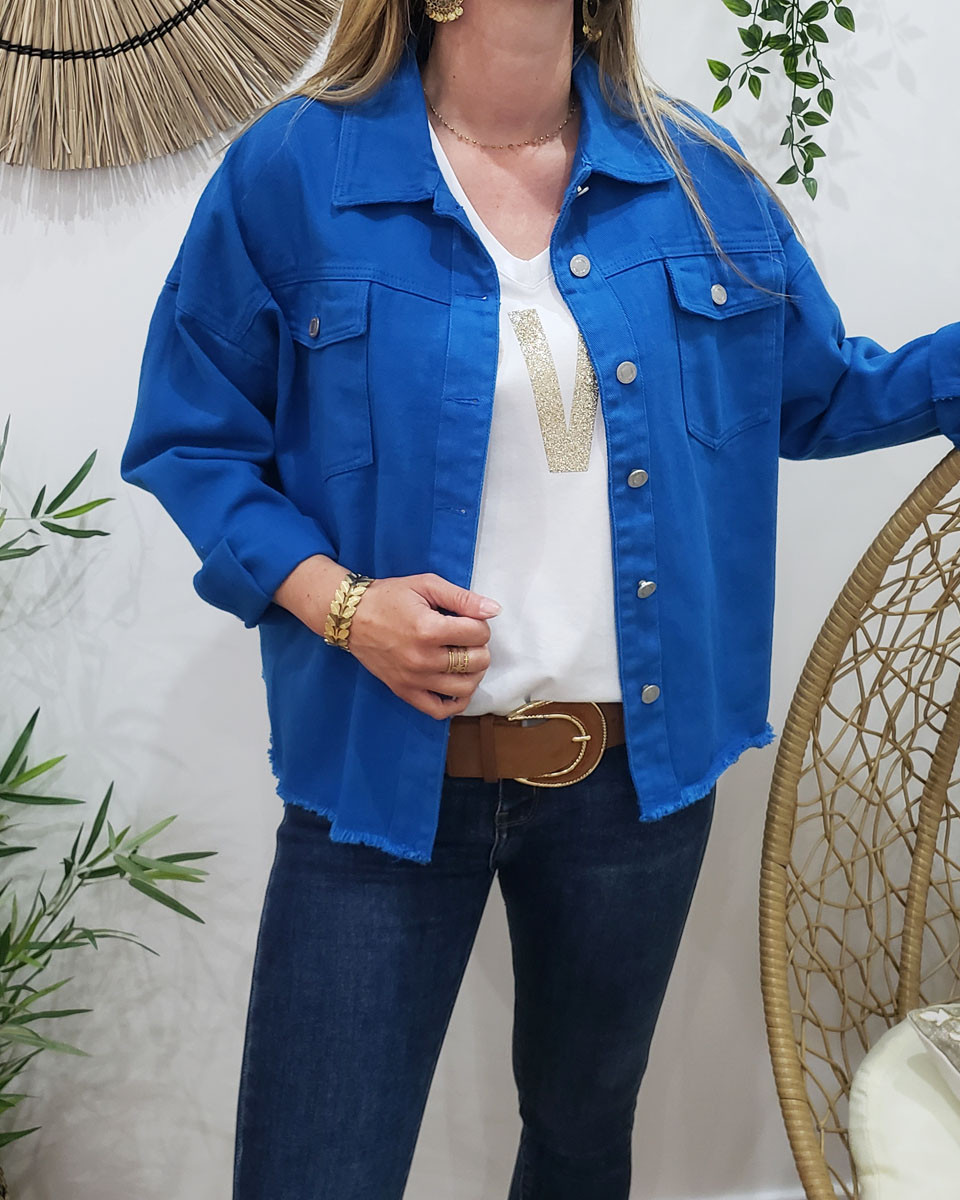 Veste en 2025 jean bleu femme