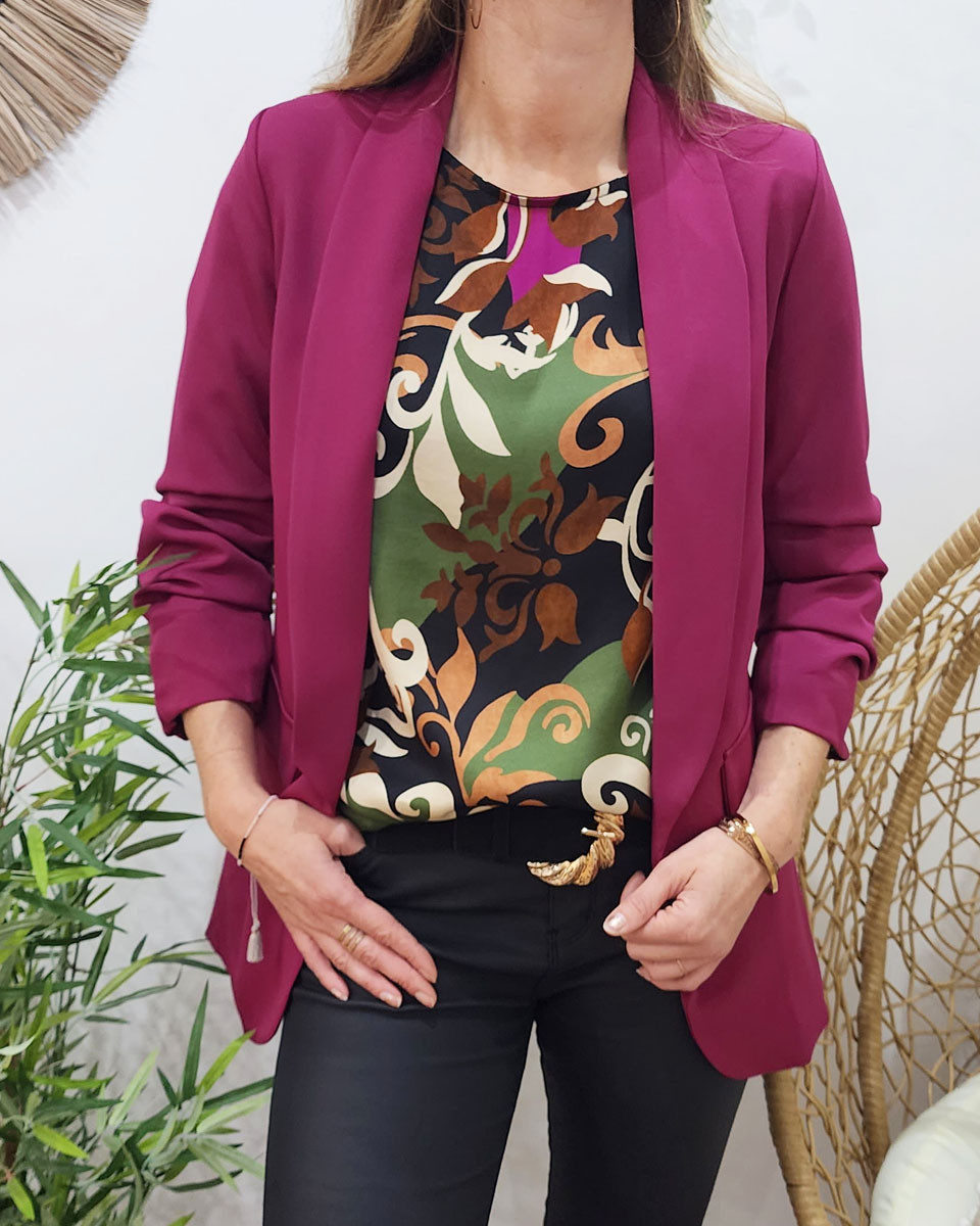Blazer prune sale femme