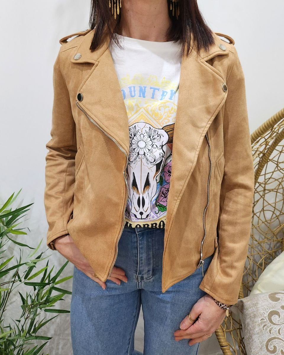 Veste suedine femme clearance camel