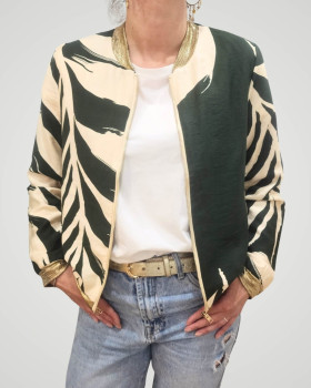 Bombers femme kaki et beige Zena