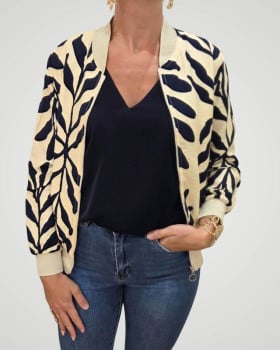 Bombers femme beige et marine Cyanna
