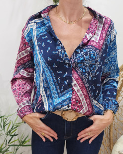 Chemisier / Blouse Polyester Bleu