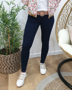 Jean Coton Elasthane Polyester Bleu