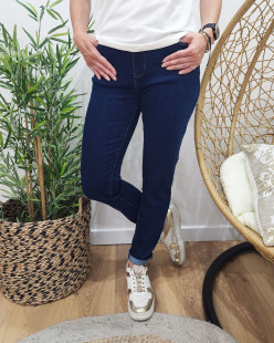 Jean Coton Elasthane Polyester Bleu