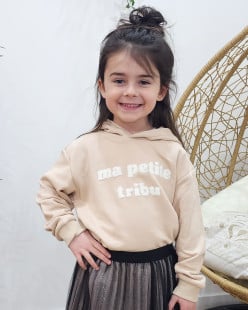 Pull Coton Polyester Beige