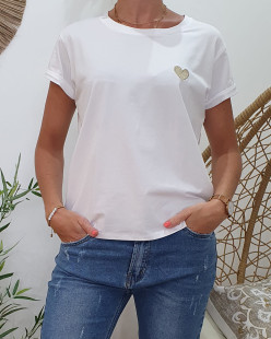 T-Shirt / Top Coton Blanc