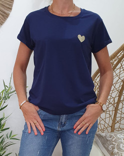 T-Shirt / Top Coton Bleu