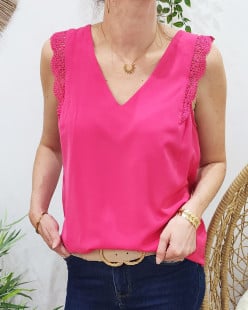 T-Shirt / Top Polyester Rose fuchsia