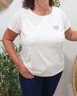 T-Shirt / Top Coton Blanc
