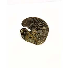 Bague femme acier doré nénuphar