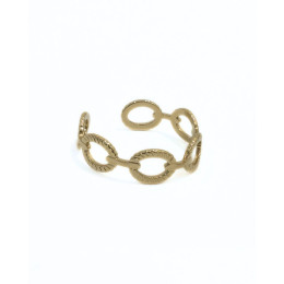 Bague femme acier doré petits maillons Svea