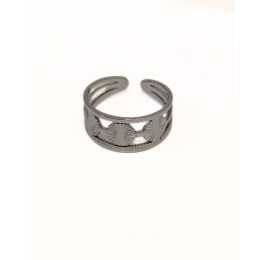 Bague femme acier argenté Théa