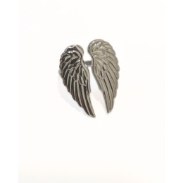 Bague femme acier argenté grandes ailes d'ange