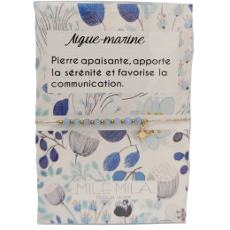 Bracelet Aigue marine acier