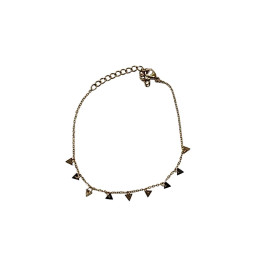 Bracelet femme acier doré petits triangles