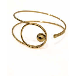 Bracelet manchette cercle doré acier inoxydable Glycine