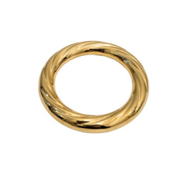 Bracelets femme jonc bombé torsadé doré