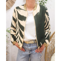 Bombers femme kaki et beige Zena