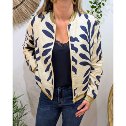 Bombers femme écru et marine Ismérie