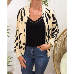 Bombers femme beige et noir Cyanna