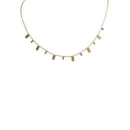 Collier femme doré petits rectangles