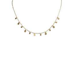 Collier femme doré petites gouttes