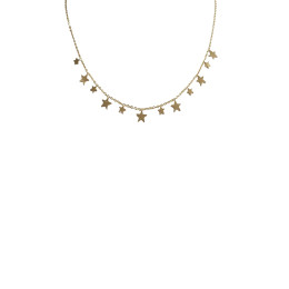 Collier femme doré petites étoiles