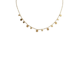Collier femme doré petits ronds