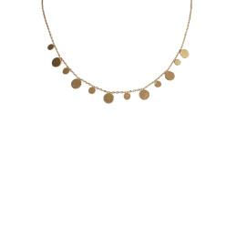Collier femme doré petites pastilles