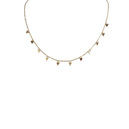 Collier femme doré petits triangles
