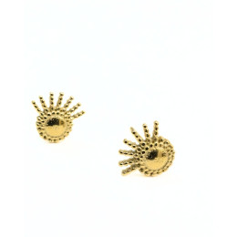 Boucles d'oreilles Acier rond avec 7 rayons-Or